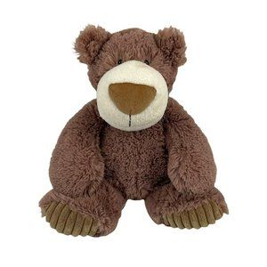 Aurora Brown Teddy Bear 10" Plush Stuffed Animal Sitting Big Nose